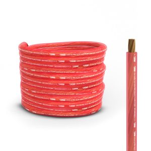 DS18 4-Gauge OFC Ultra Flex Power/Ground Cable Kit – 5 Ft Black + 20 Ft Red